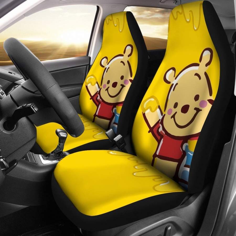 Pooh With Honey Jar Disney Winnie The Pooh Car Seat Covers