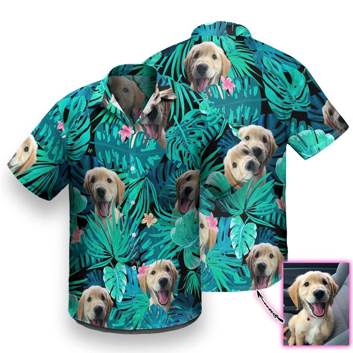 Tropical Dog Custom Photo Hawaii Shirt For Men Women Ha32490