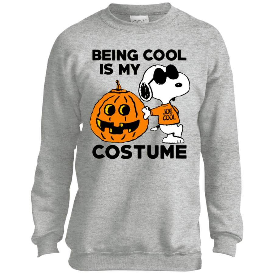 Snoopy Cool Pumpkin Halloween Youth Kids Sweatshirt