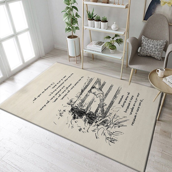 Winnie the Pooh Area Rug Geeky Carpet Floor Decor