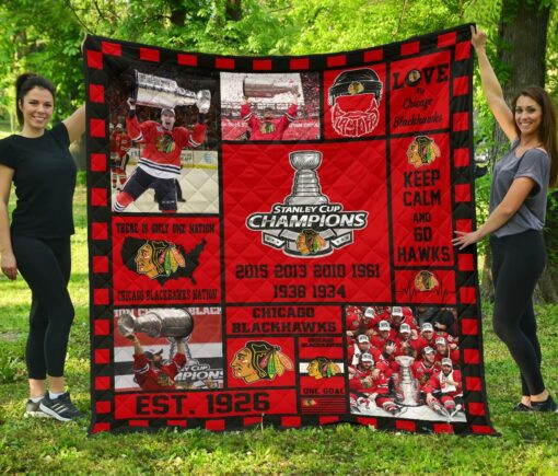 Chicago Blackhawks Blanket Quilt V3 B93