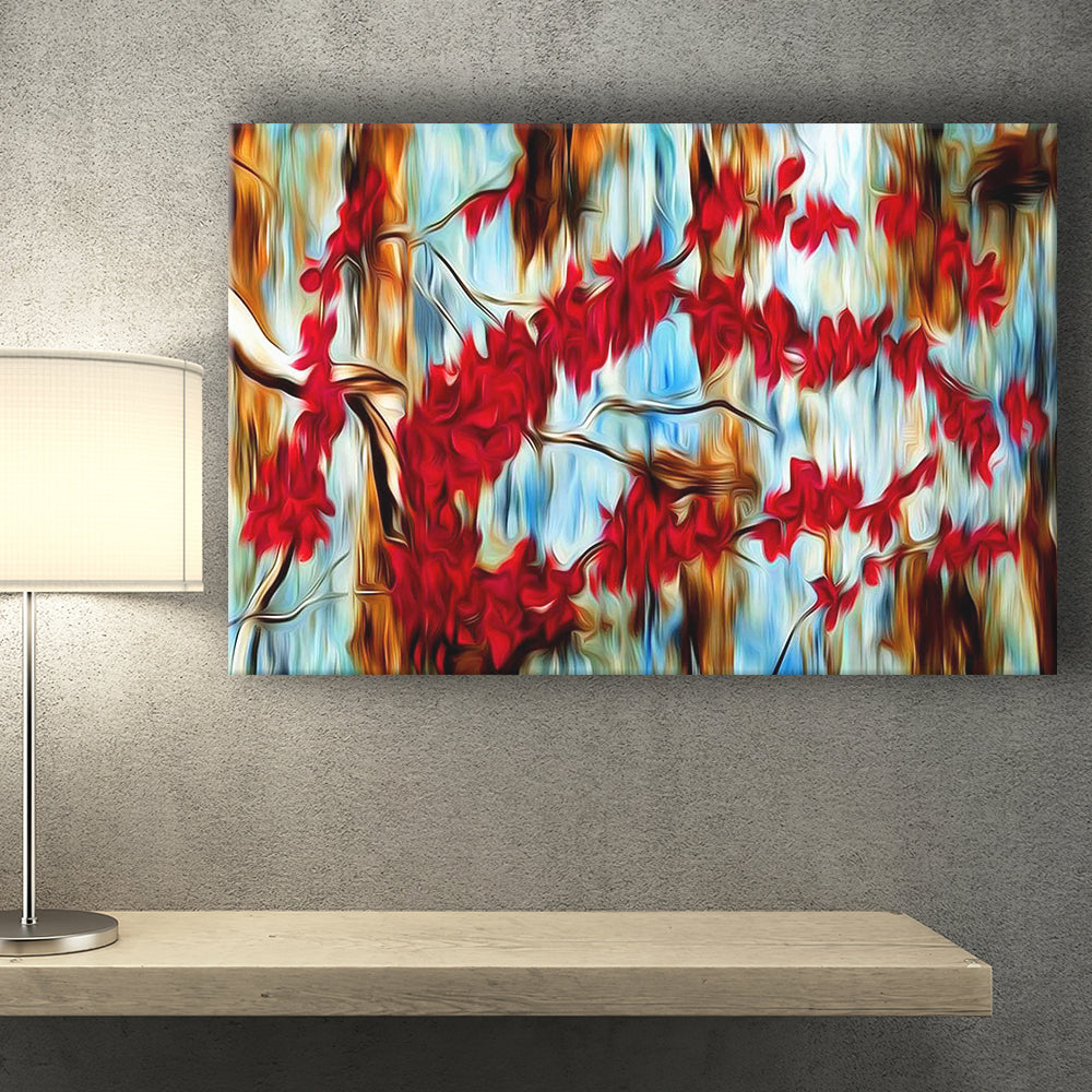 Abstract Cherry Tree Canvas Print – Canvas Painting, Canvas Art, Wall Art, Wall Decor