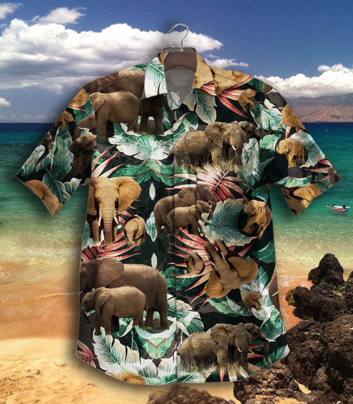 Hawaii Shirt Safari Elephant Gt Hawaiian Shirt-Zx10249