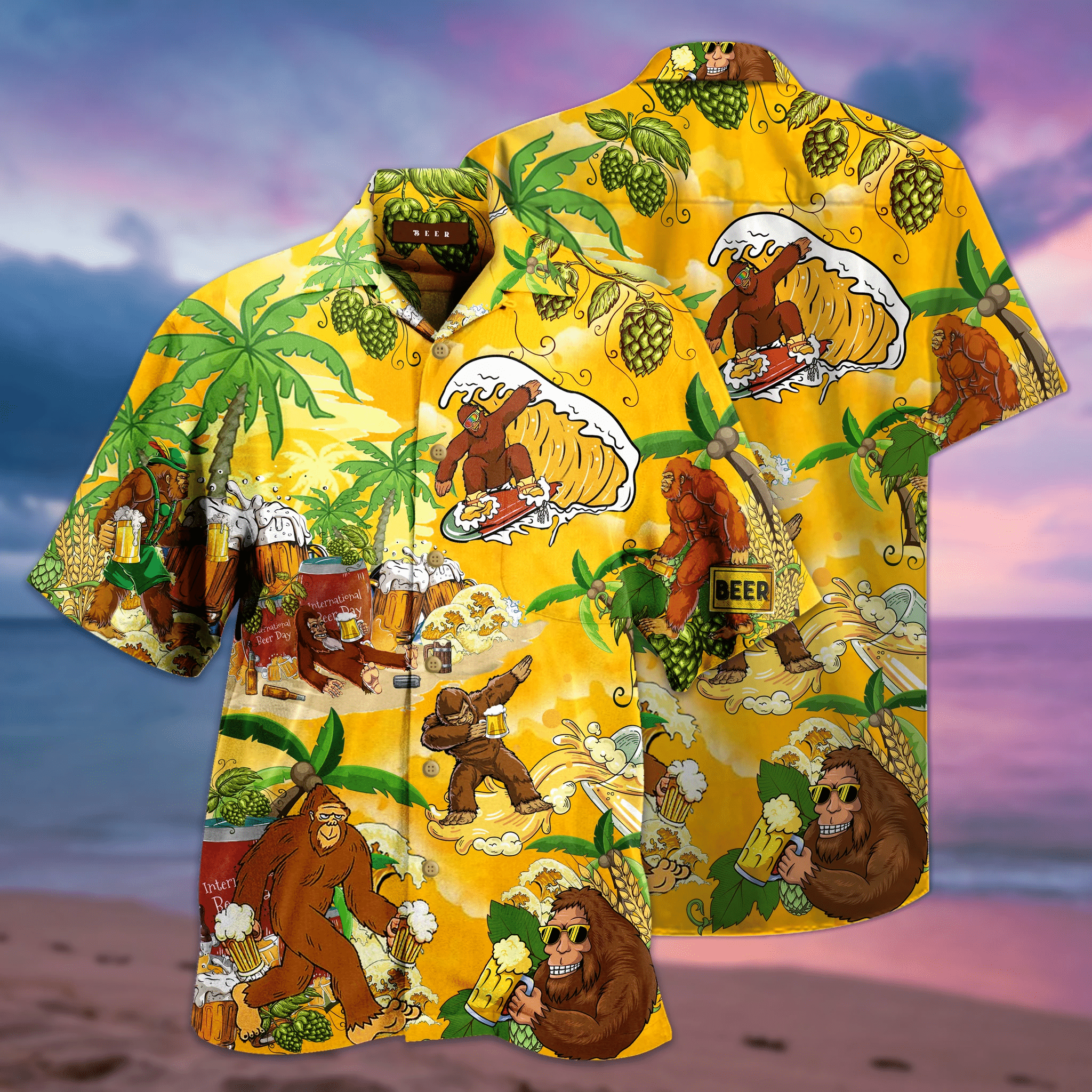 Bigfoot Summer Beer Hawaii Shirt Unisex Adult Ha30143