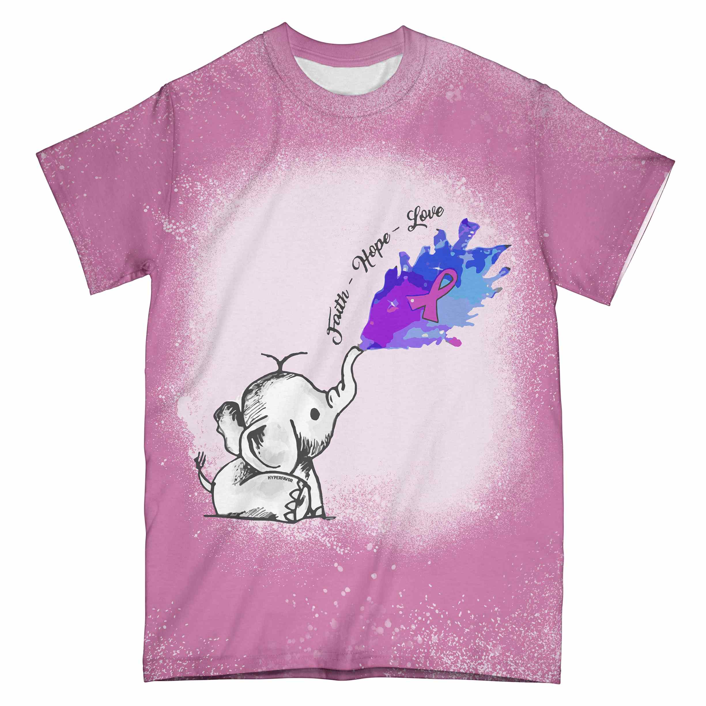 Breast Cancer Awareness Elephant Ez01 3103 All Over T-Shirt