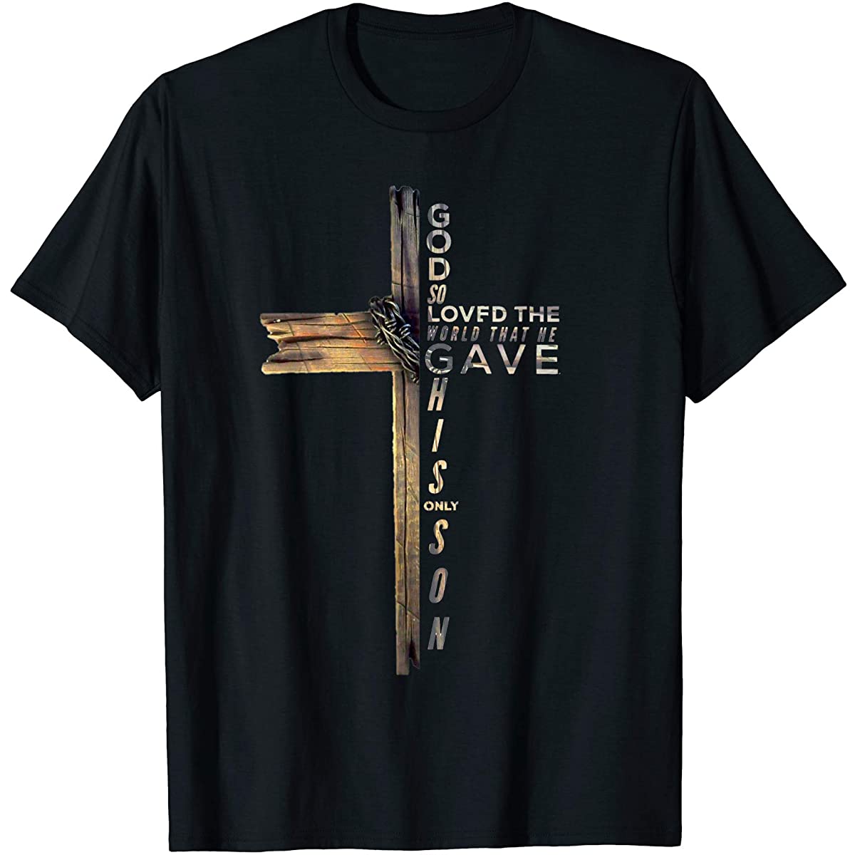 John 3:16 Christian Cross Bible T-Shirt