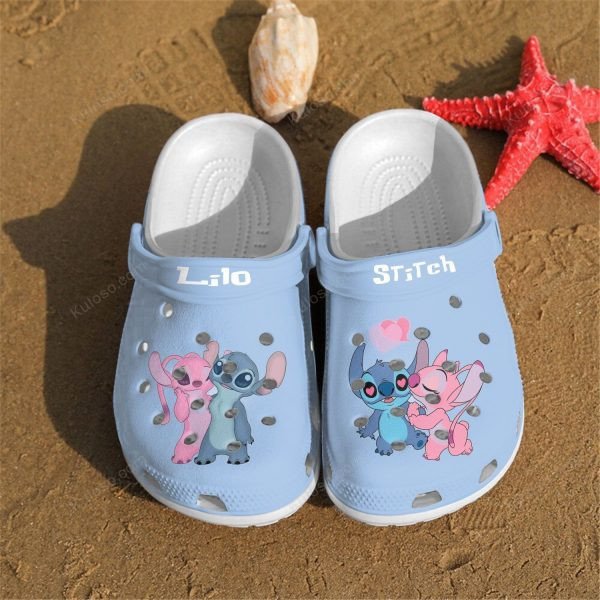 Stitch In Light Blue Clogs Clogband Clog Comfortable Water Shoes