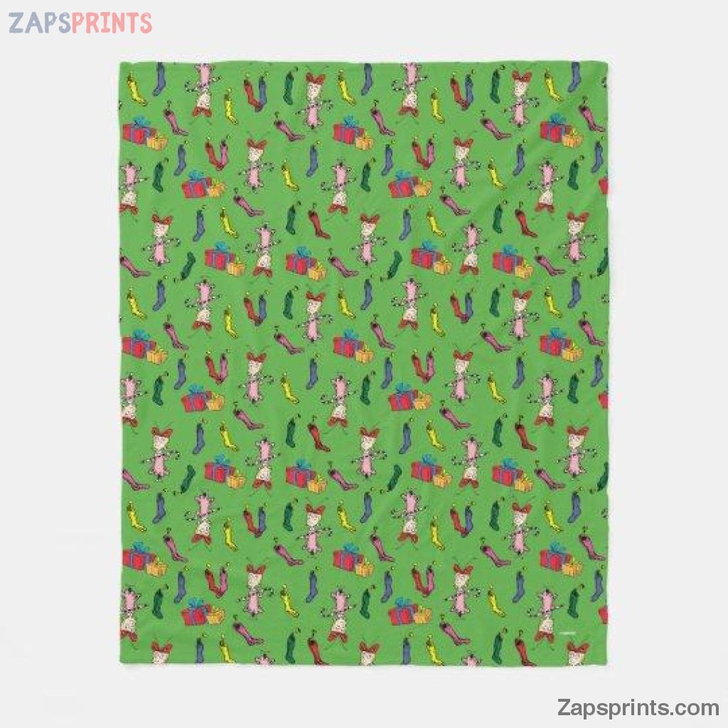 dr-seuss-the-grinch-cindy-lou-who-pattern-fleece-blanket-readingllc