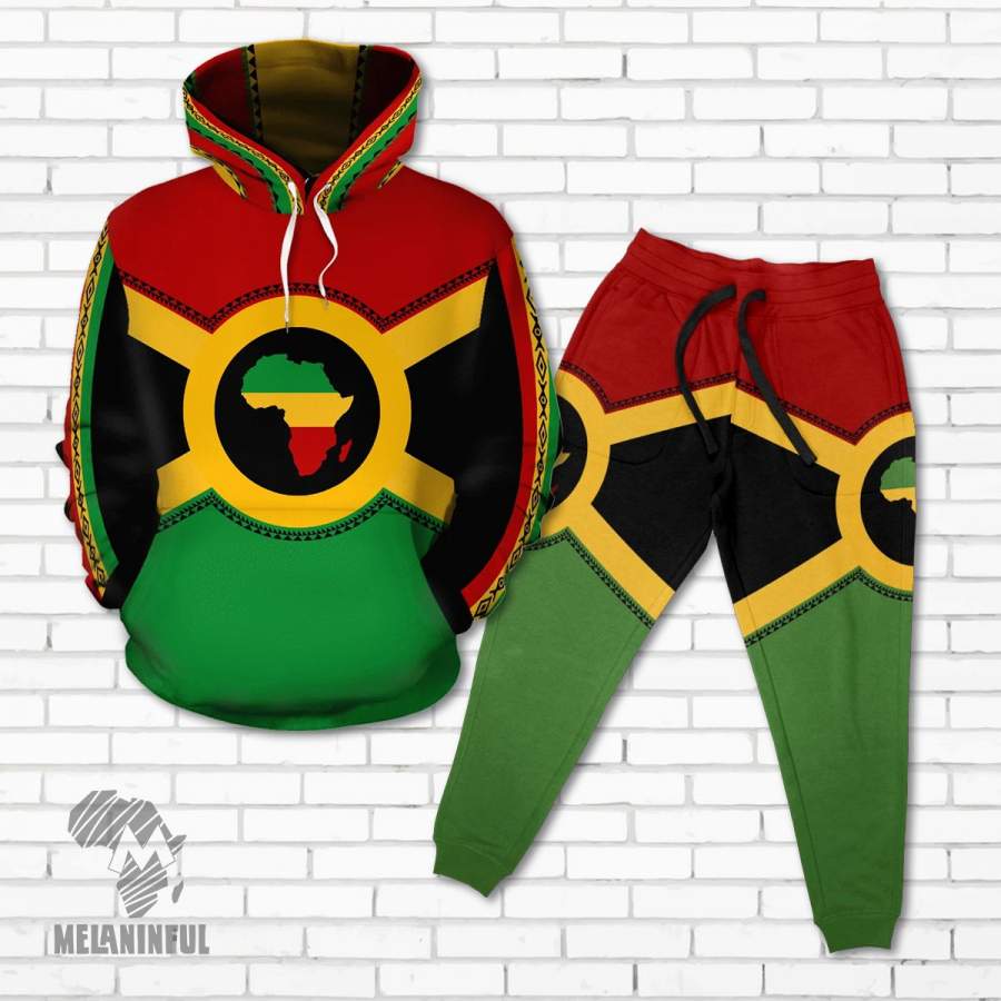 Reggae All-over Hoodie And Jogger Set