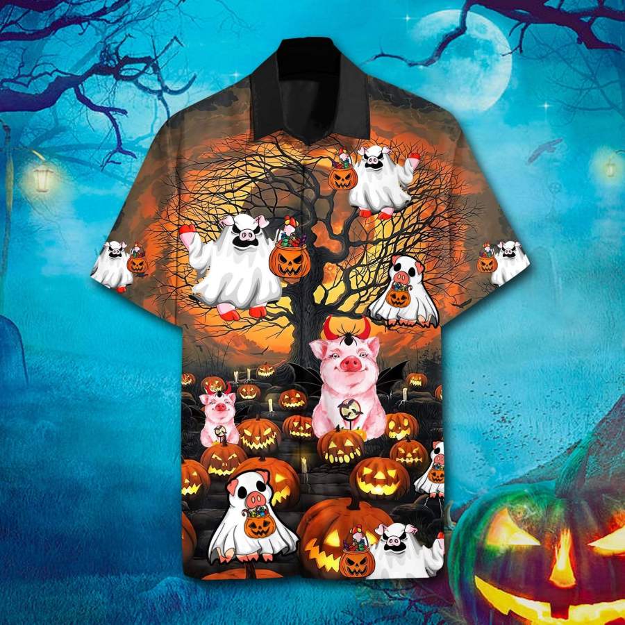 Hawaii Aloha Shirts Pig Halloween Ha51048