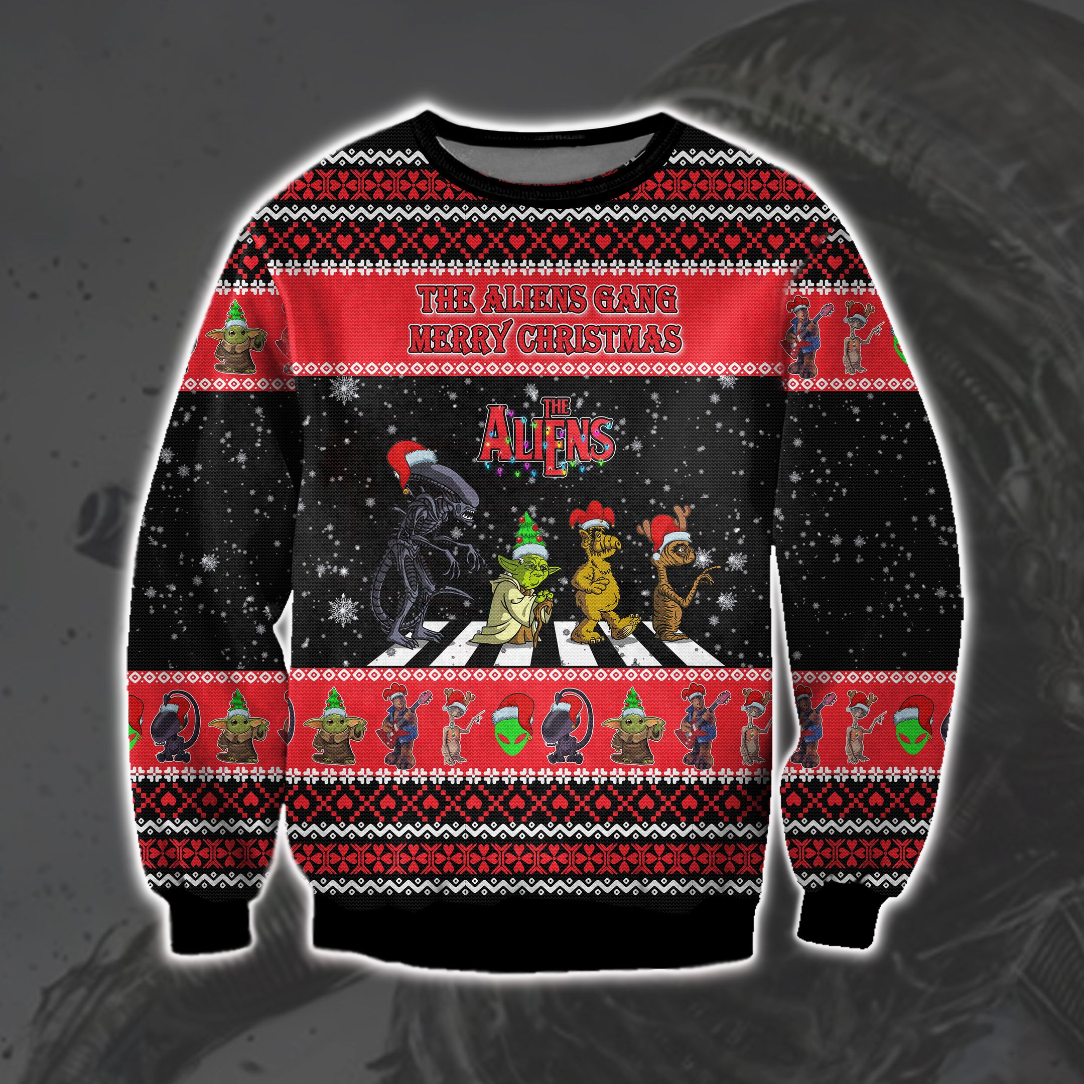 Aliens Ugly Christmas Sweater