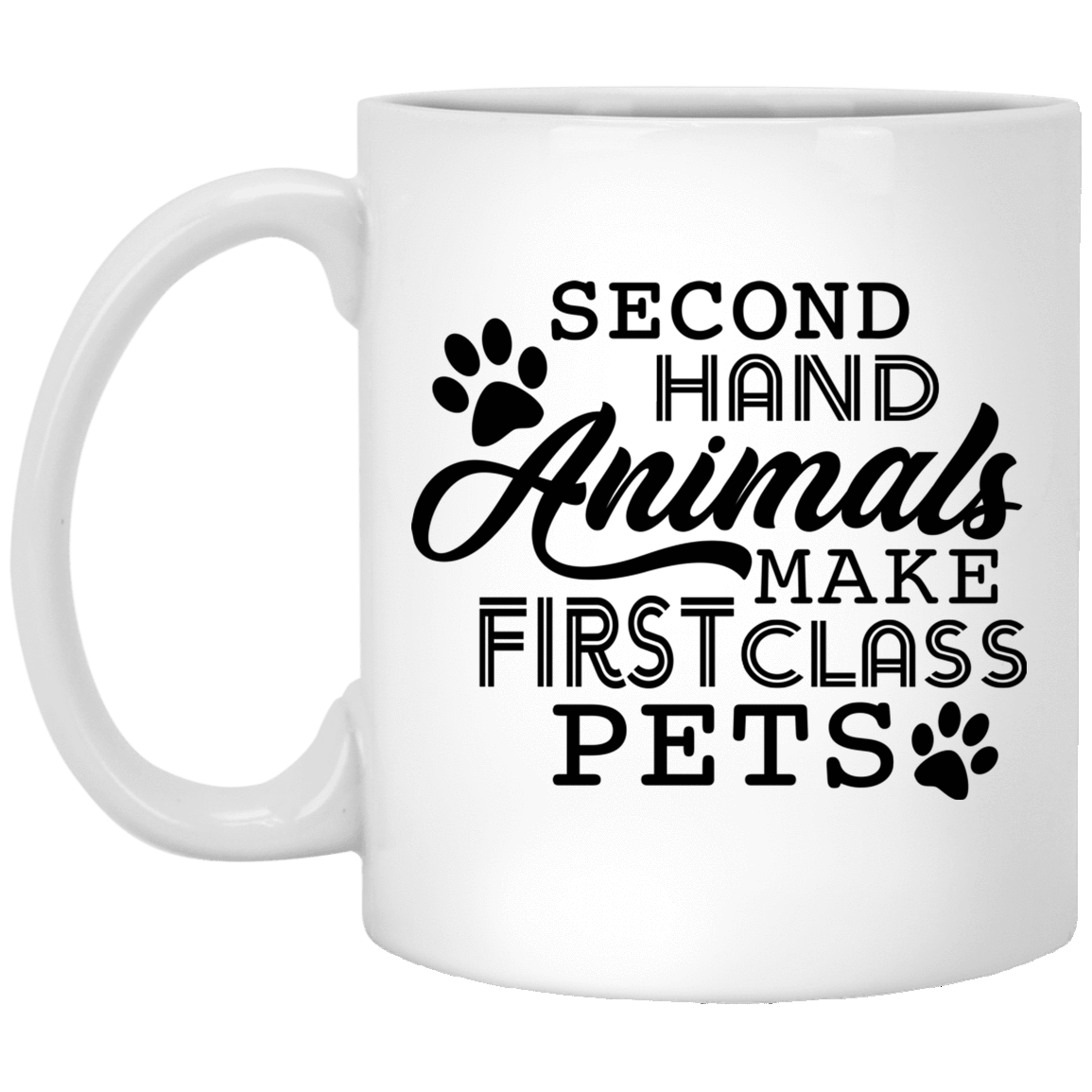 Second Hand Animals – Mugs, Dog Cat Mug, Pet Lover Parent Gift