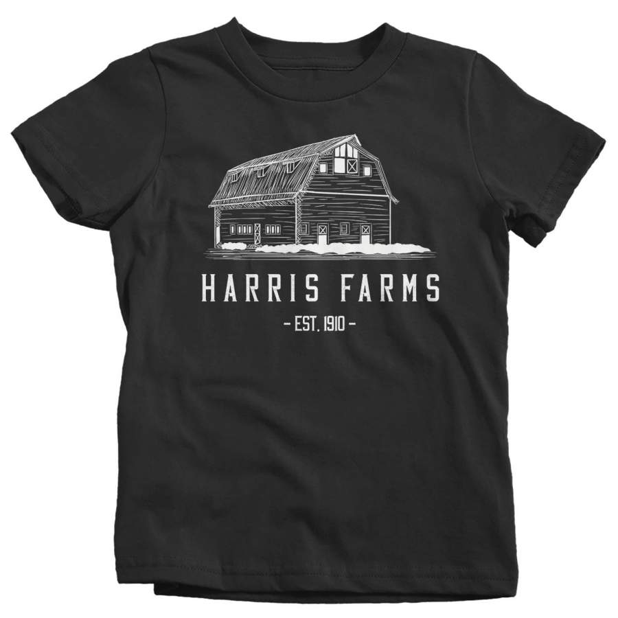 Kids Personalized Farm T Shirt Minimalist Shirt Barn Shirt Custom Farm Shirt Farmer Shirt Farmer Gift Idea Tshirt
