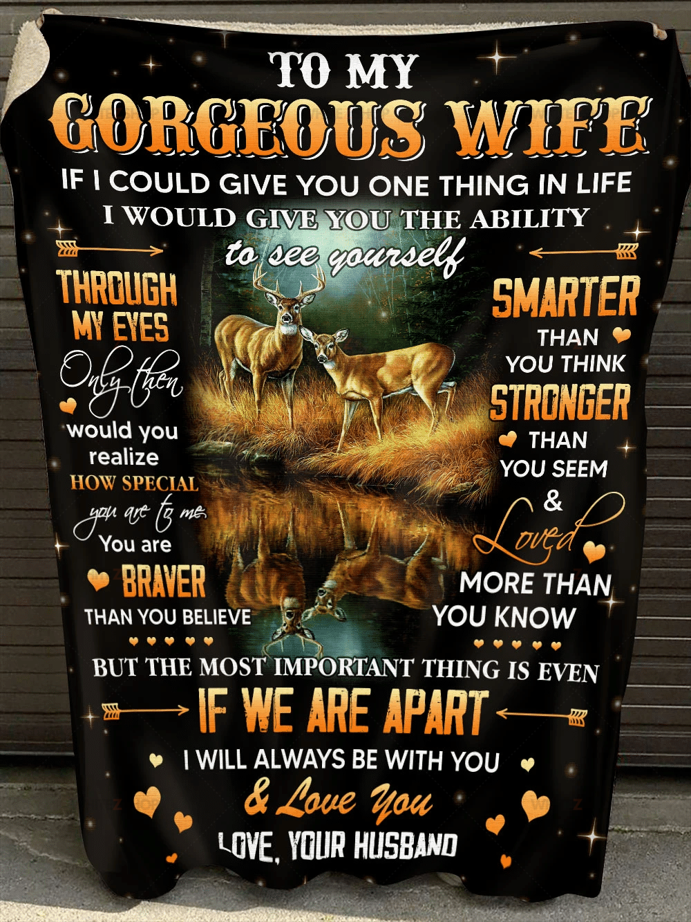 To Wife Sherpa Blanket If I Could Give You One Thing In Life I Would Give You The Ability To See Yourself – Anniversarys Day Gifts – Anniversary Gift For Wife – Blanket Anniversary For Wife