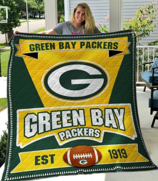 Green Bay Packers Quilt Blanket Bh92