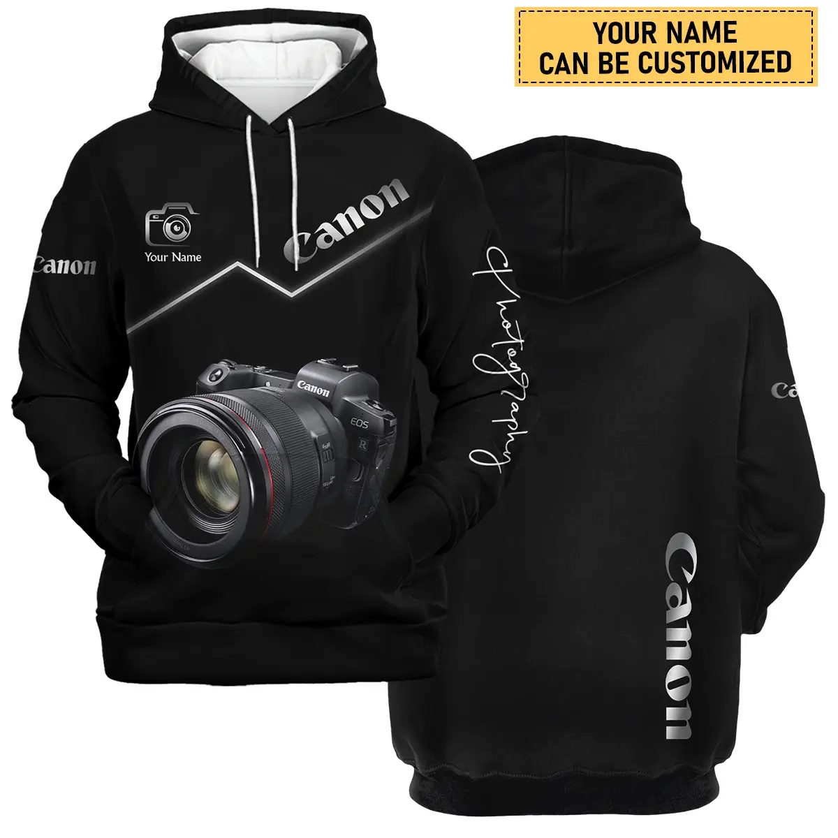 Personalized Gift Custom Name Canon Camera Photography All Over Prints Blpt81124A1Cn  Hoodie