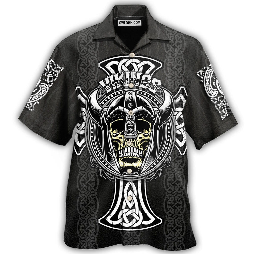 Viking Cool Pattern Black Style – Hawaiian Shirt  – Owl Ohh