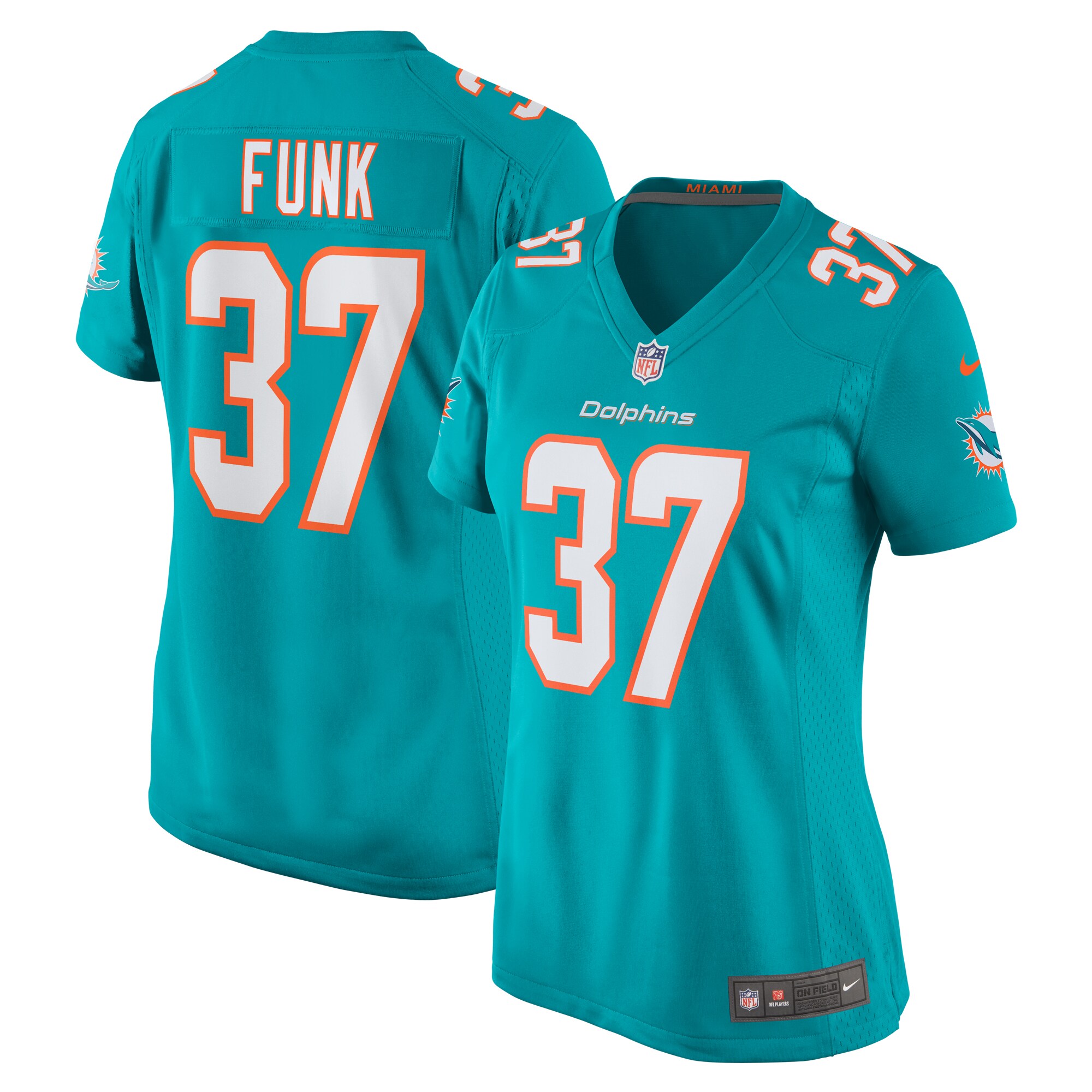 Jake Funk Miami Dolphins Women's Game Jersey – Aqua