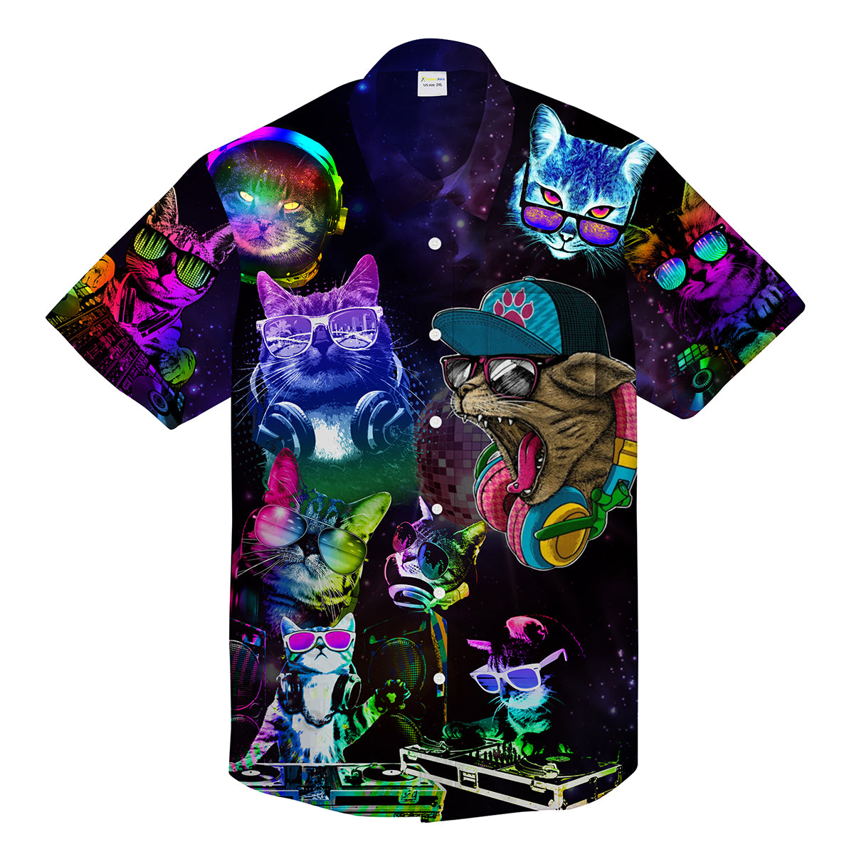 Cool Dj Cats Music Club Colorful Unisex Hawaii Love Cat And Shirt Ha72352