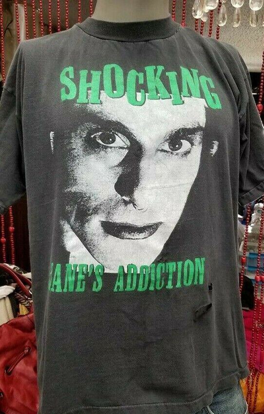 1988 Vintage Jane S Addiction Shocking Shirt Black Rare Thrashed Shirt