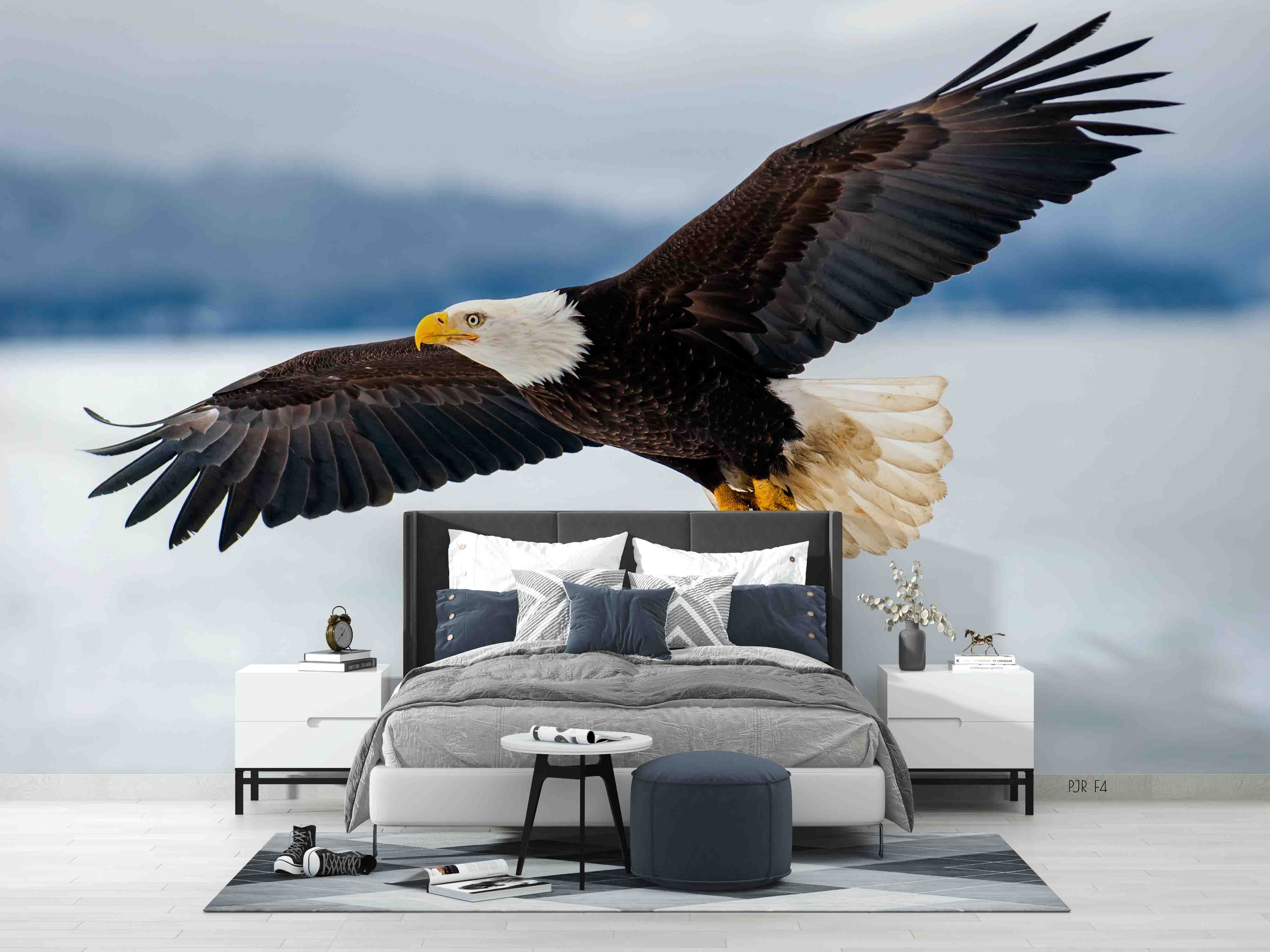 3D Landscape Animal Eagle Wall Mural Wallpaper Wj 5154