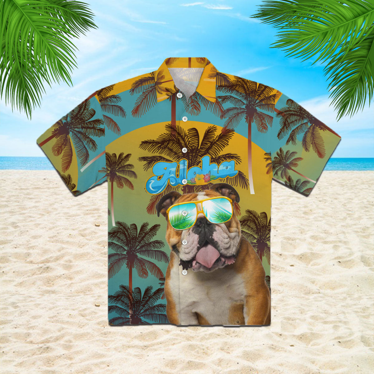 Oragontee Bulldog Aloha Christmas Hawaii Shirt For Men Women Adult Ha35998