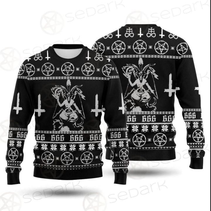 ugly sweater 666 satan sweater 3d Hoodie Sweater Tshirt