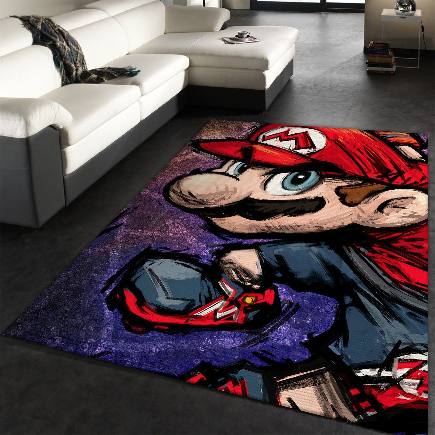 Super Mario Bros Nintendo Switch Gaming Collection Area Rugs Living Room Carpet