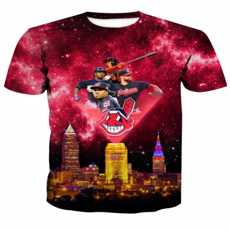 Cleveland Indians All Over Print 3D T-shirt, Cleveland Indians 3D T-shirt