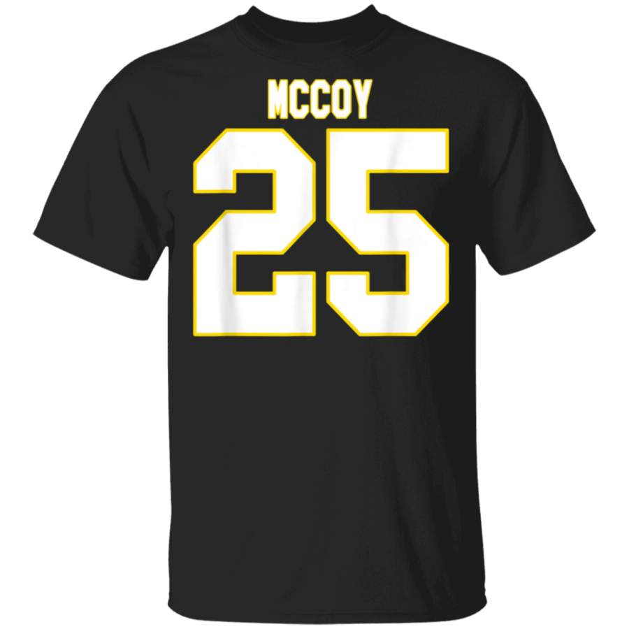 McCoy Jersey 25 Tshirt  Kansas City Football Red TShirt