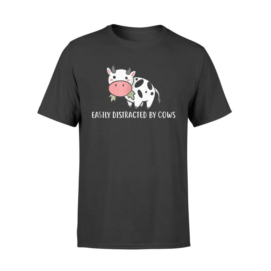 Funny Cow Easily Distracted By Farm Gift T-Shirt