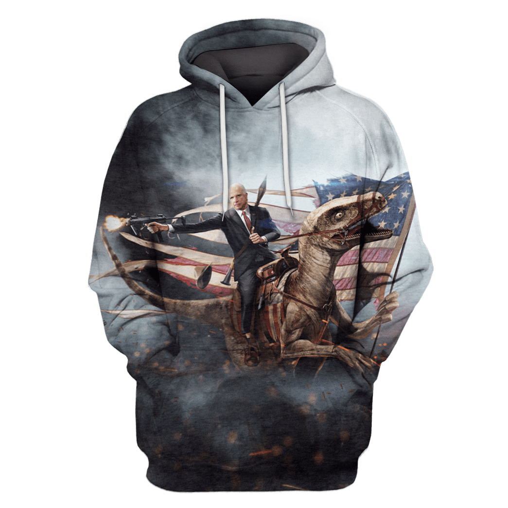 John Mccain Velociraptor Hoodies T-Shirt Apparel