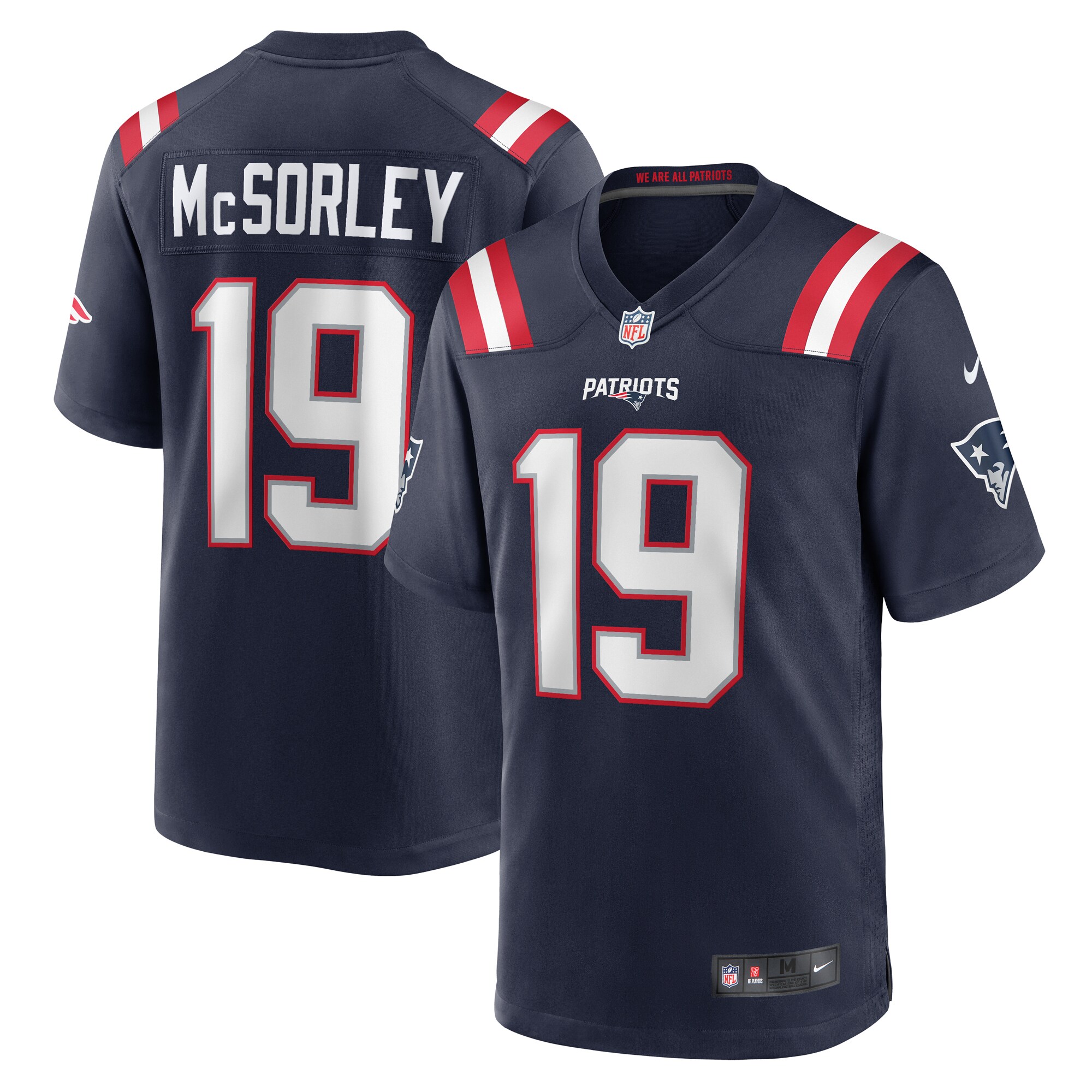 Men’s New England Patriots Trace McSorley Navy Game Player Jersey 2