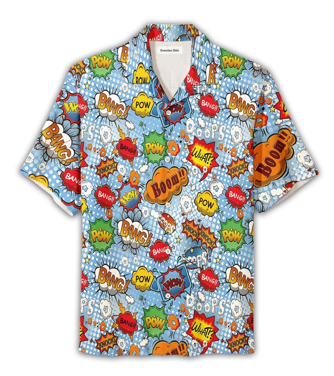 Light Blue Boom Pow Hawaii Shirt Unisex Adult Ha20109