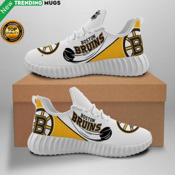 Boston Bruins Unisex Sneakers New Sneakers Hockey Custom Shoes Boston Bruins Yeezy Boost