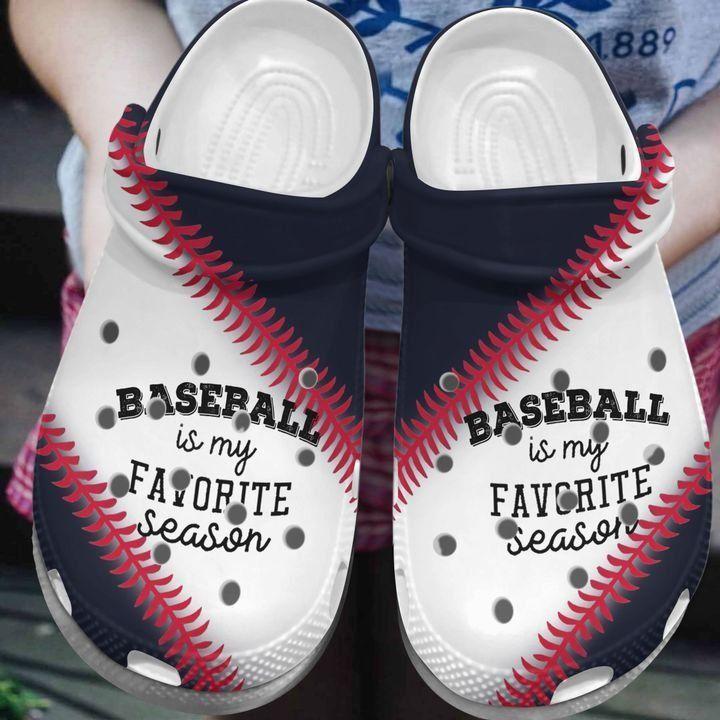 Baseball Personalize Clog, Custom Name, Text, Fashion Style For Women, Men, Kid, Print 3D Baseball Is My Favorite Season