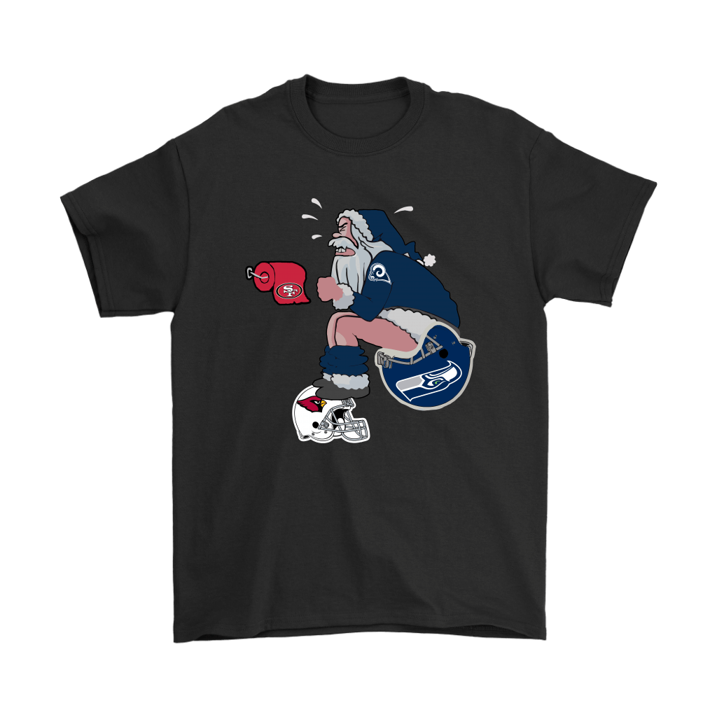 Get Now Santa Claus Los Angeles Rams Shit On Other Teams Christmas Shirts