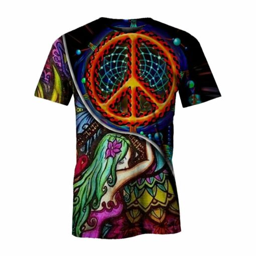 Hippie Girl And Dream Catcher 3D All Over Printed Shirts For Men And Women, Gift For Hippie Lover, Hippie Soul