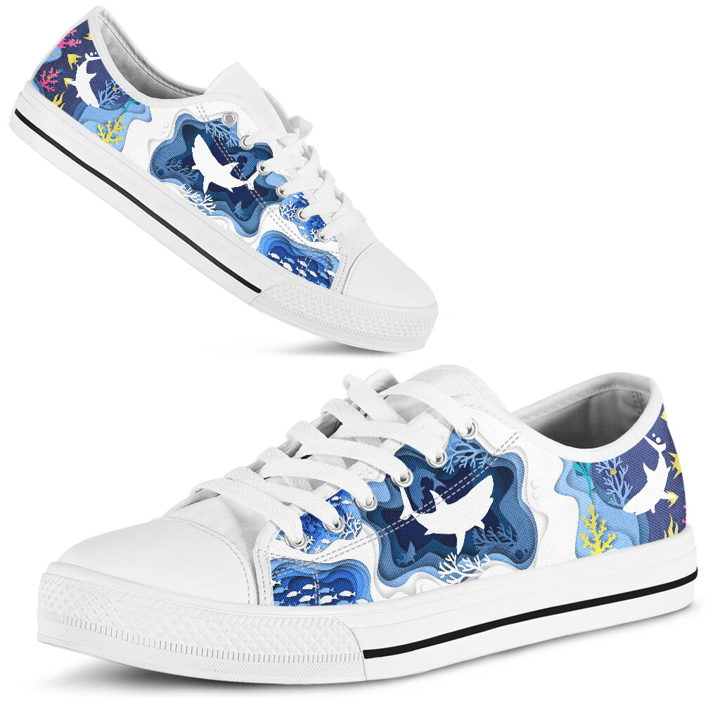 Sharks In The Sea Shark Low Top Shoes 0622