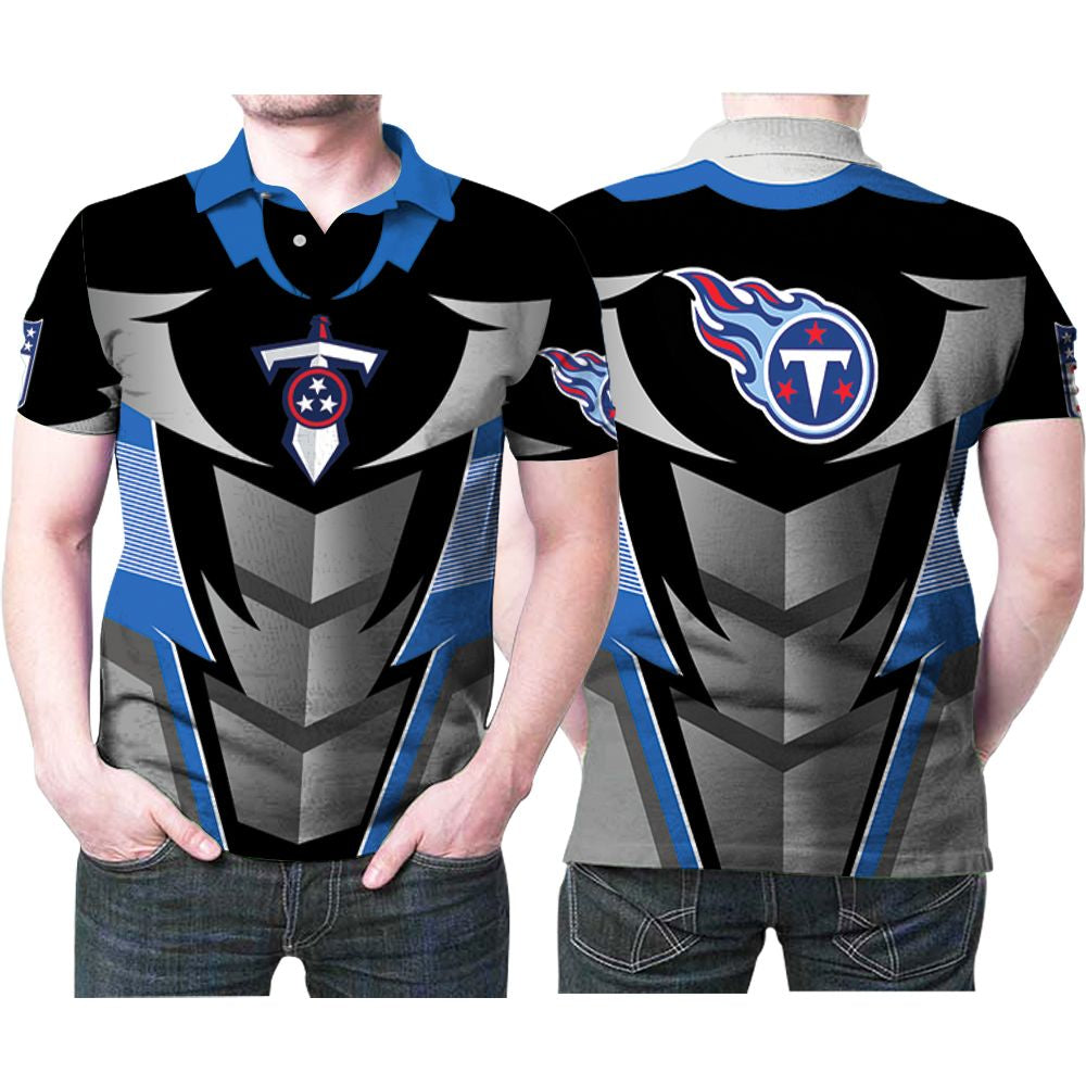 Tennessee Titans Sword Logo 3D Printed Gift For Tennessee Titans Fan Polo Shirt