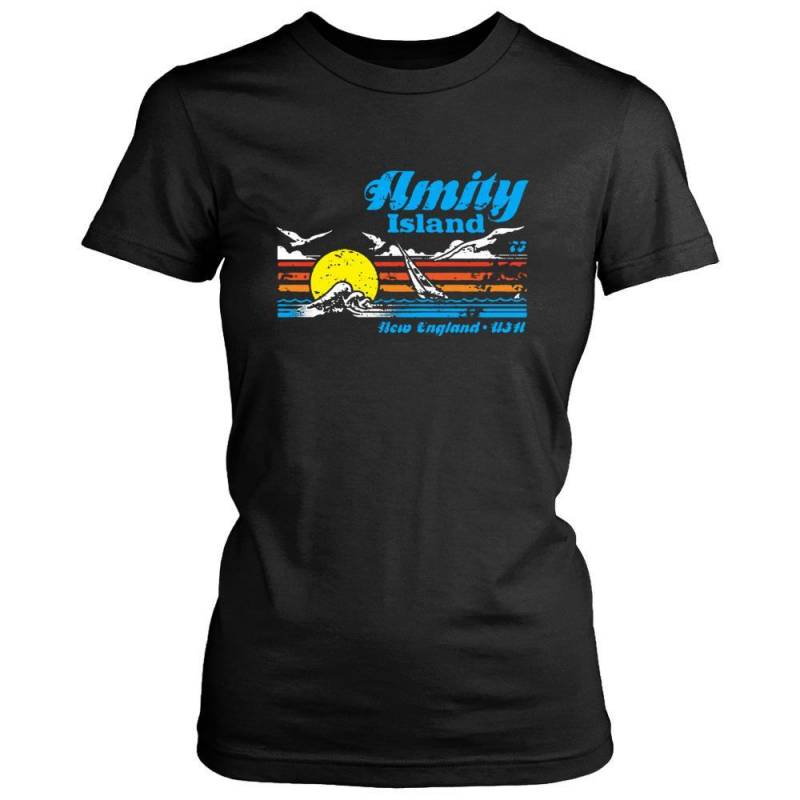 Amity Island New England Jaws Great White Shark Women’s T-Shirt