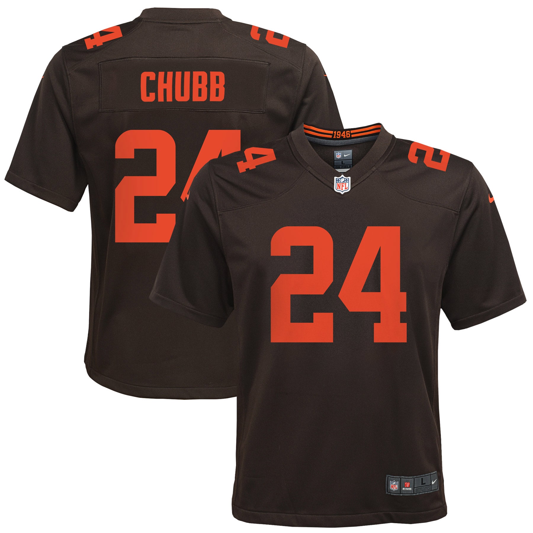 Nick Chubb Cleveland Browns Youth Game Jersey – Brown