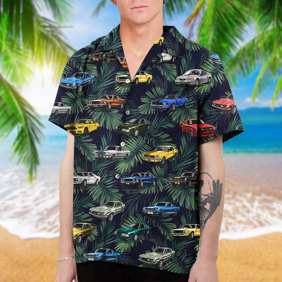 Stang Collection Art Hawaii Shirt And Beach Short Ha67777