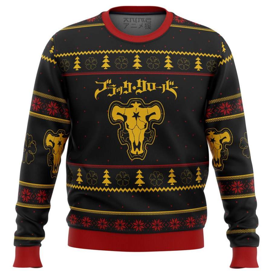 Black Clover Bulls Premium Ugly Christmas Sweater