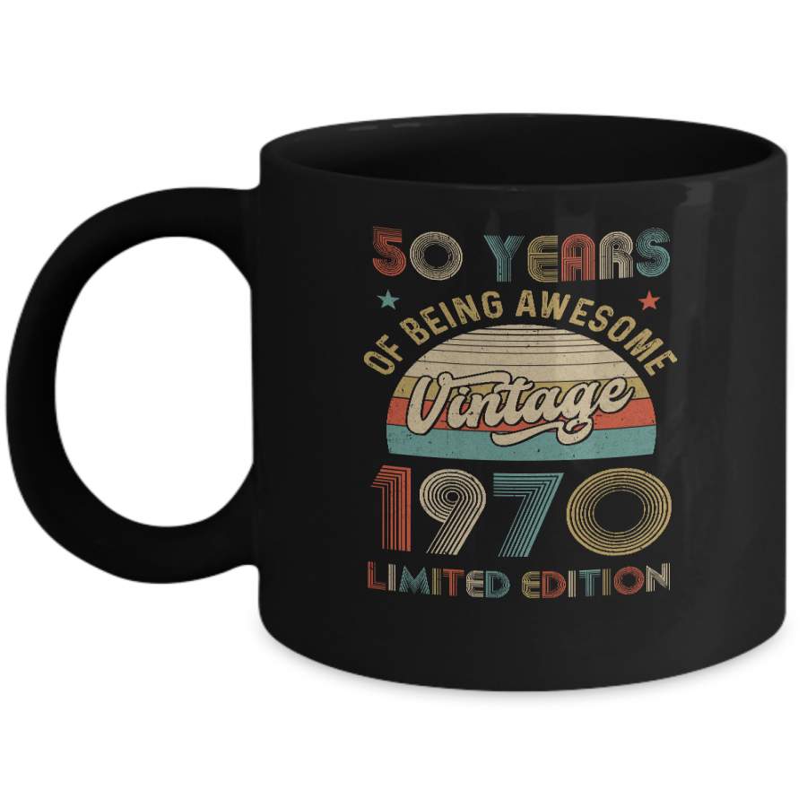 Vintage 1970 Limited Edition 50th Birthday Gift Mug