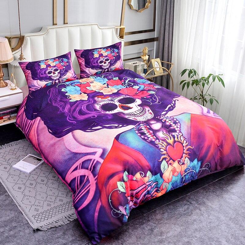 3D Printed Sugar Skull bedding set Luxury Comforter bedding set TattoosCafe