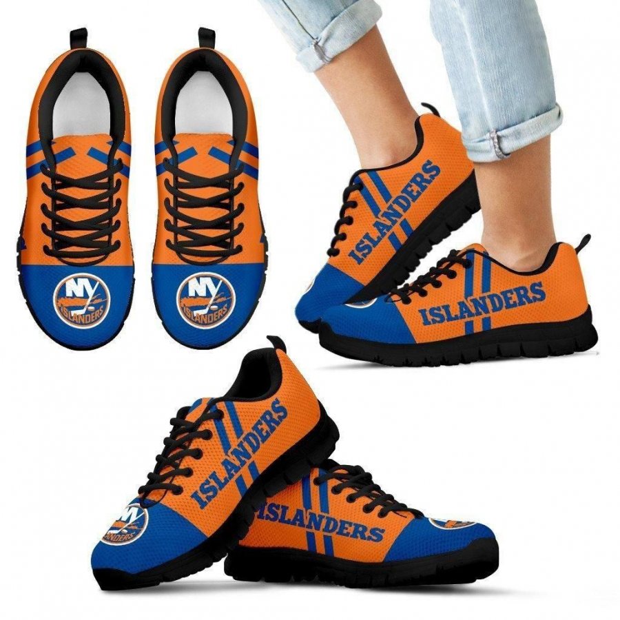 Line Stripe Logo Bottom New York Islanders Sneakers #241