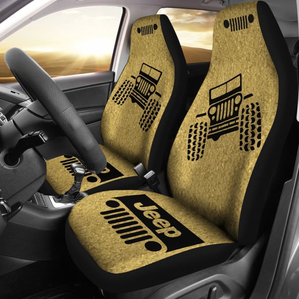 Jeep Offroad – Car Seat Cover Tan Black Dirt Pattern 101819