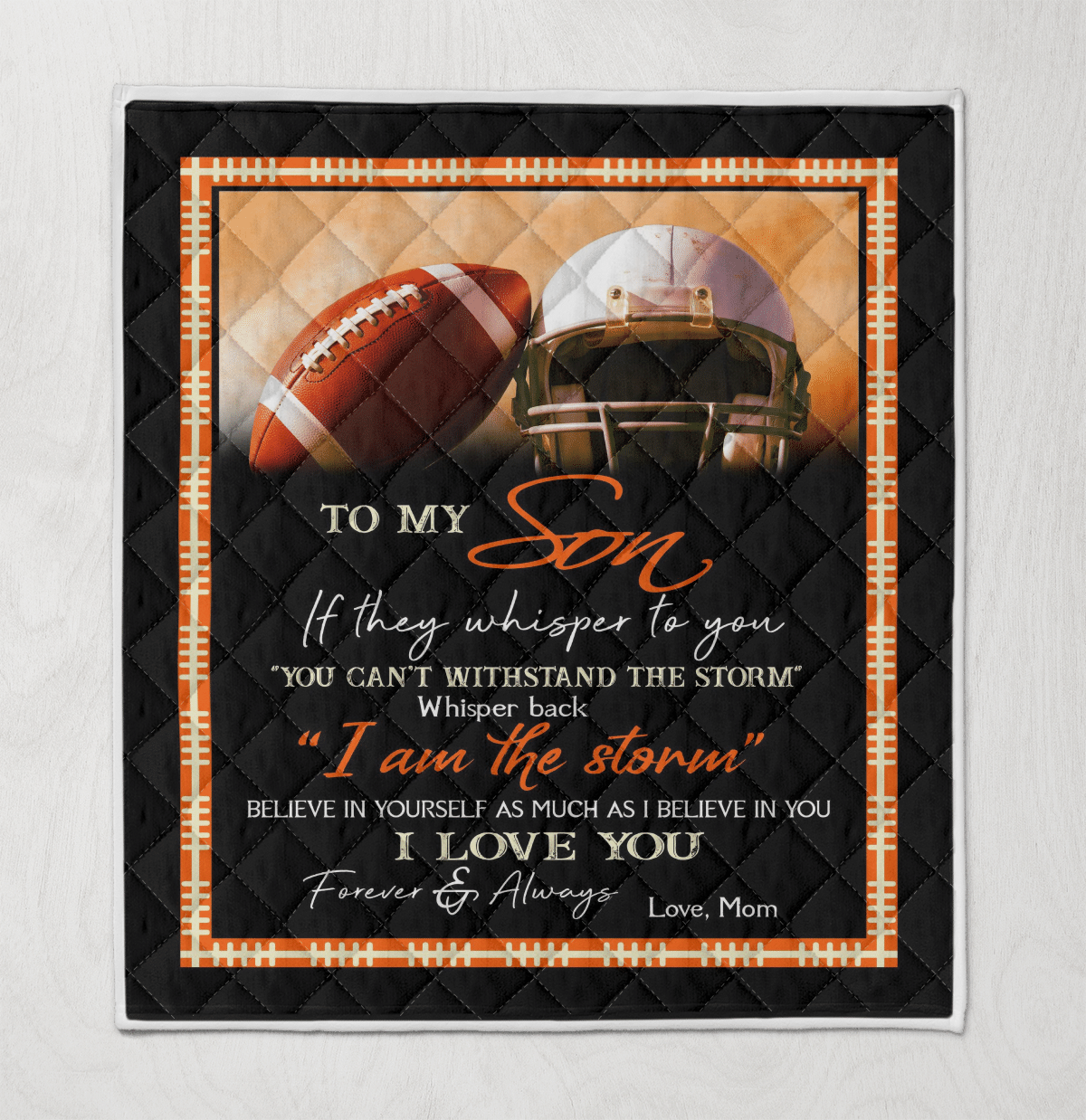 Wooni Gifts For Son From Mom Football Blanket Quilt Wq271201