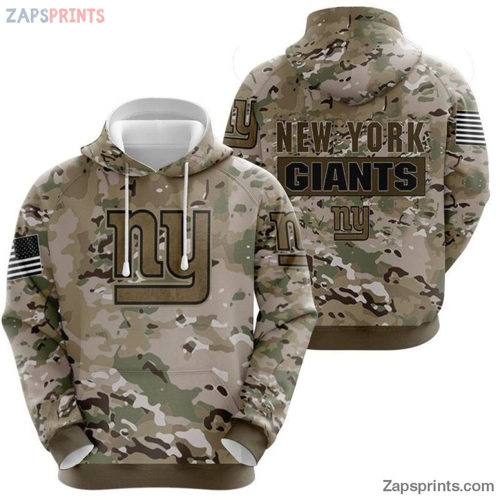 New York Giants Camoflage Pattern 3D Hoodie Gift For Fan Football Lovers